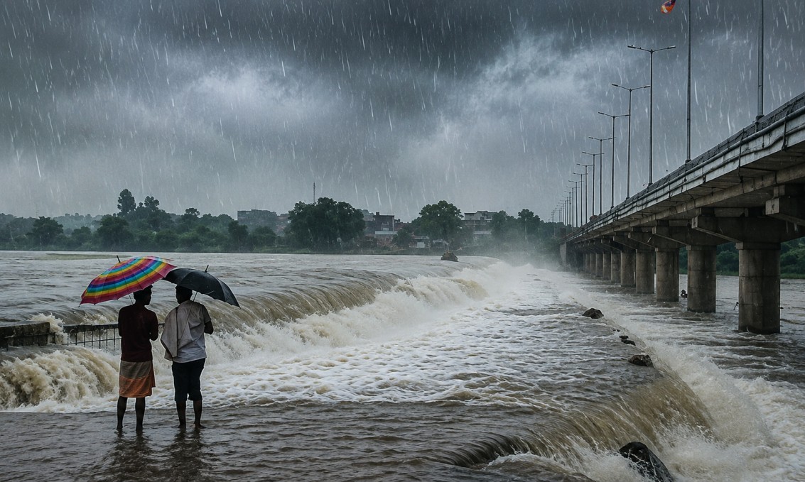 Sheopur Weather: श्योपुर में रात से बारिश का दौर जारी, 5 डिग्री गिरा तापमान; नदियां उफान पर, धान की फसल को राहत