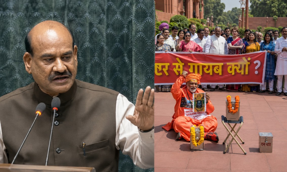 Parliament News:  संसद में विपक्ष का अनोखा प्रदर्शन: 'दान पेटी' रखकर उठाया राम मंदिर चढ़ावे का मुद्दा, स्पीकर ओम बिरला की सख्त चेतावनी