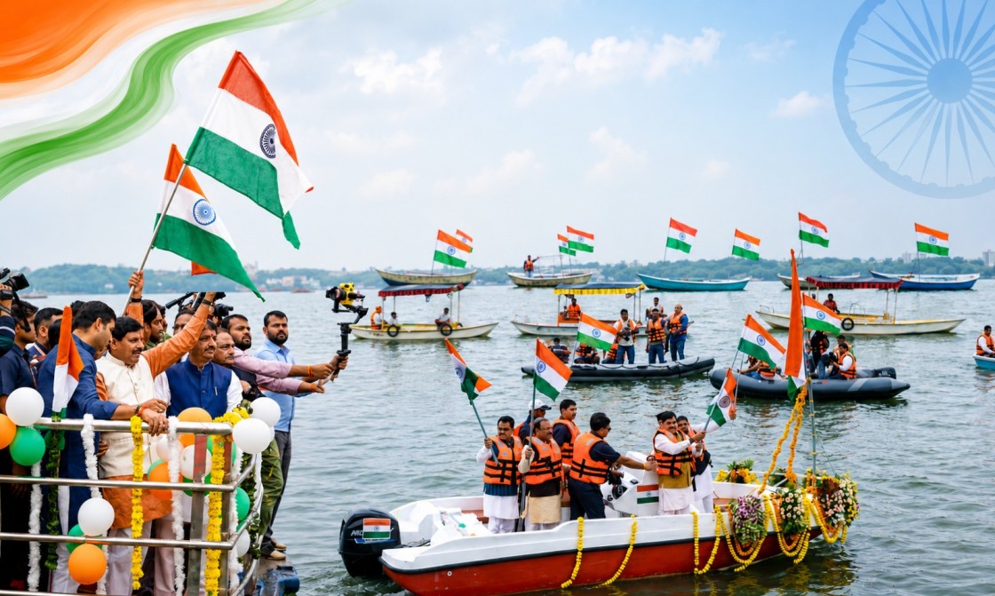 Bhopal Boat Tiranga Yatra: बड़े तालाब में रेस्क्यू अलर्ट के बीच संपन्न हुआ भव्य आयोजन, सीएम ने गिनाई युवा भारत की क्षमता