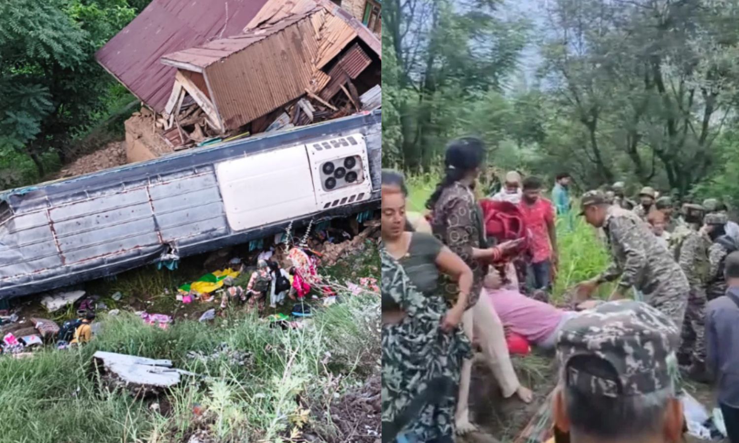 Amarnath Yatra accident: अअमरनाथ यात्रियों से भरी बस मकान पर गिरी, 39 श्रद्धालु थे सवार, 30 घायल