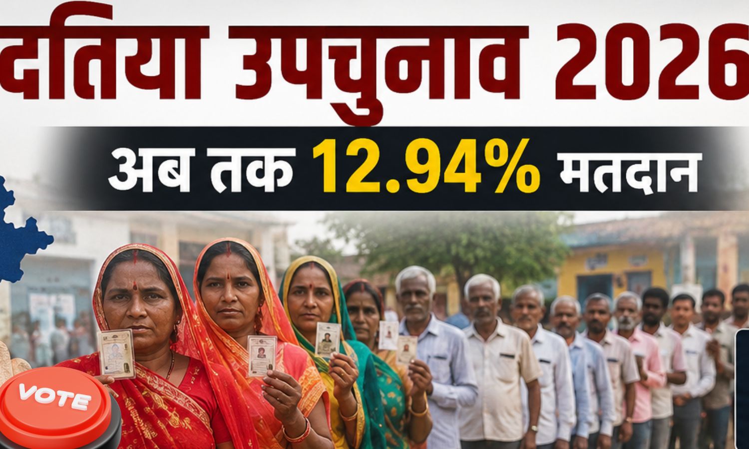 Datiya By Election: दतिया में सुबह से मतदान जारी, अब तक 12.94% वोटिंग, लखनपुर गांव में लोगों ने नहीं दिया एक भी वोट?