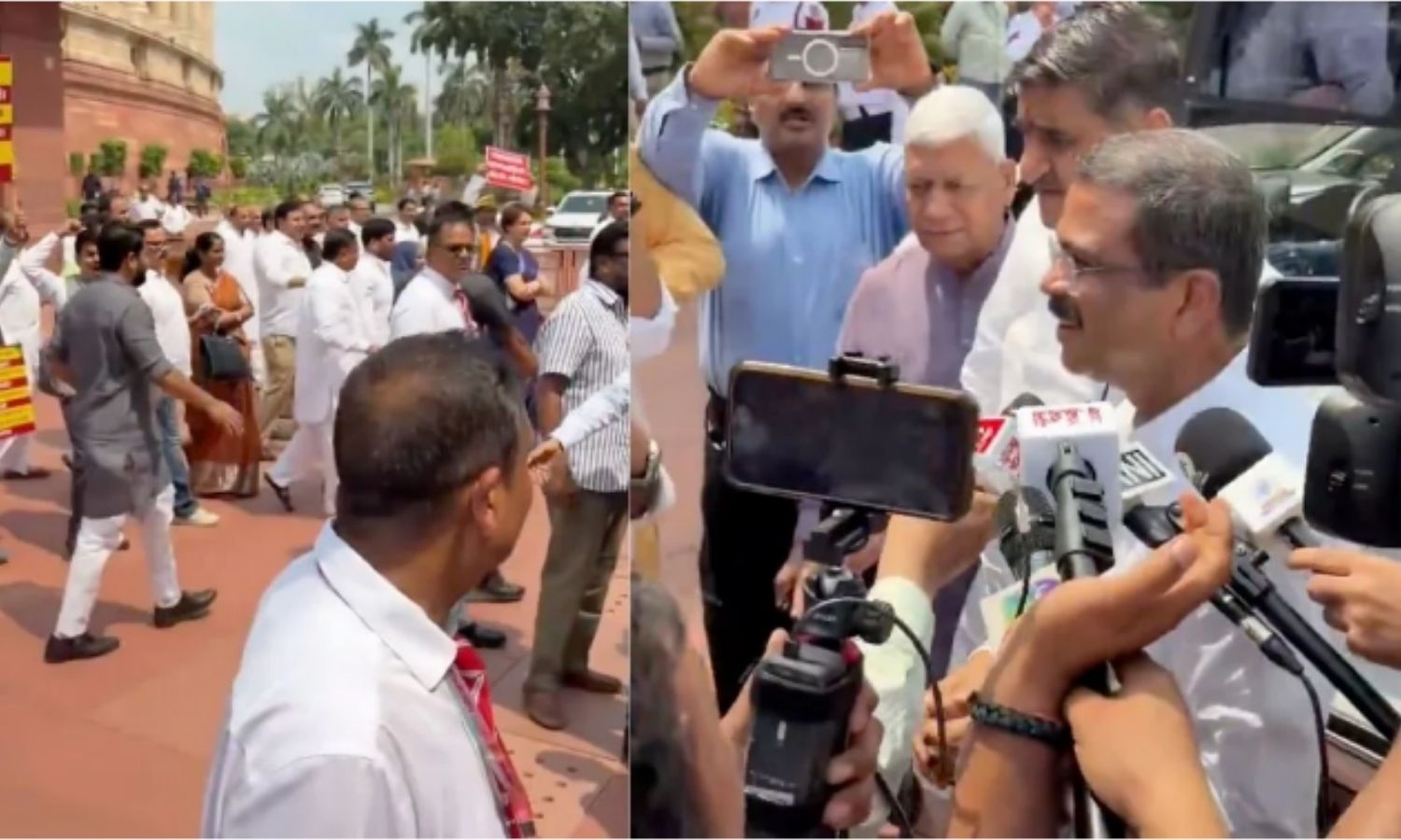 इस्तीफे के बाद पहली बार संसद पहुंचे धर्मेंद्र प्रधान, जानिये क्या हुआ परिसर में?