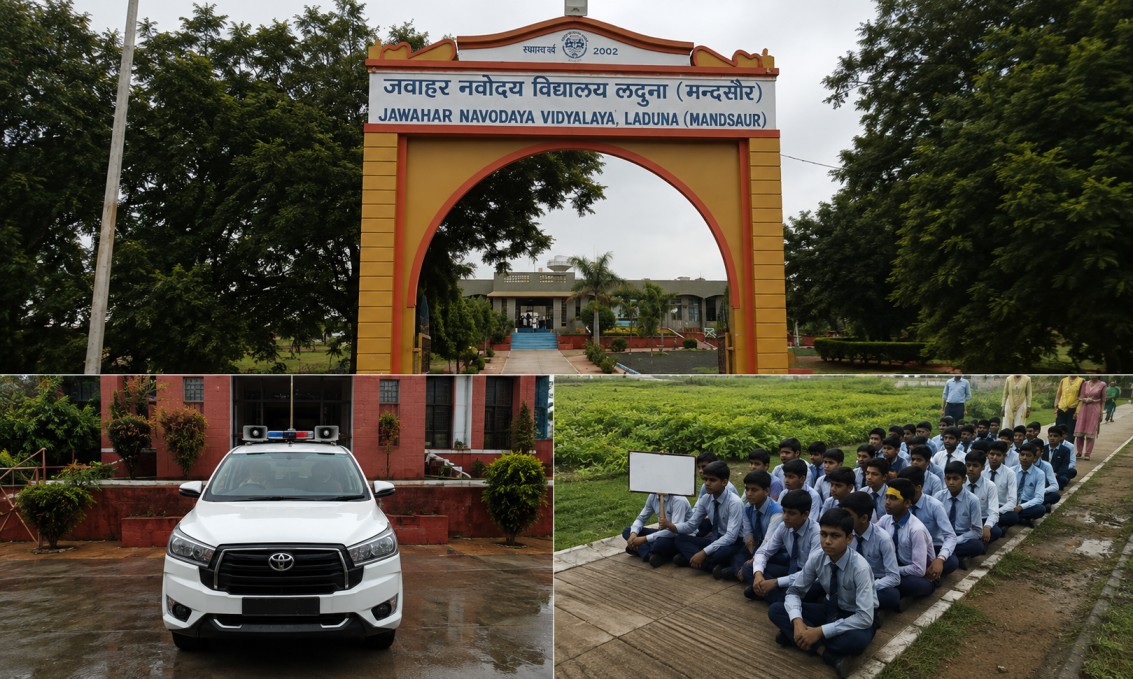 Mandsaur News: जवाहर नवोदय विद्यालय में छात्रों का हंगामा, गेट पर धरने के बाद कलेक्टर ने की बंद कमरे में बात